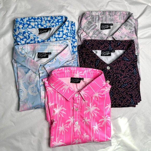 Sunday Swagger Other - Sunday Swagger Men's Golf Polo Shirt's XXL Lot of 5 Performance Stretch